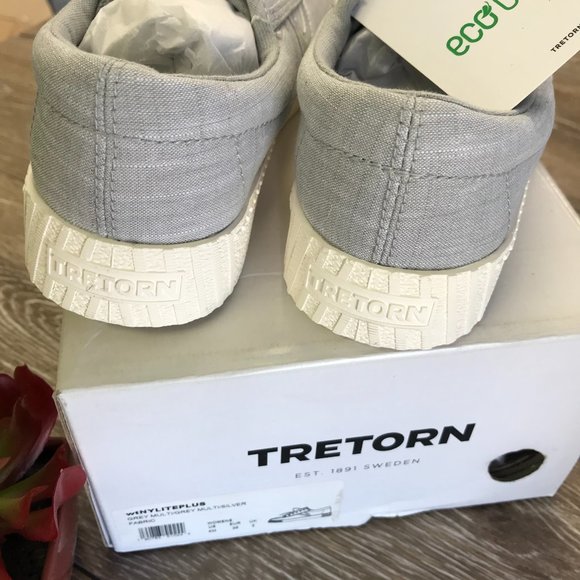TRETORN NYLITEPLUS Grey with Silver Canvas sneaker - Picture 3 of 4